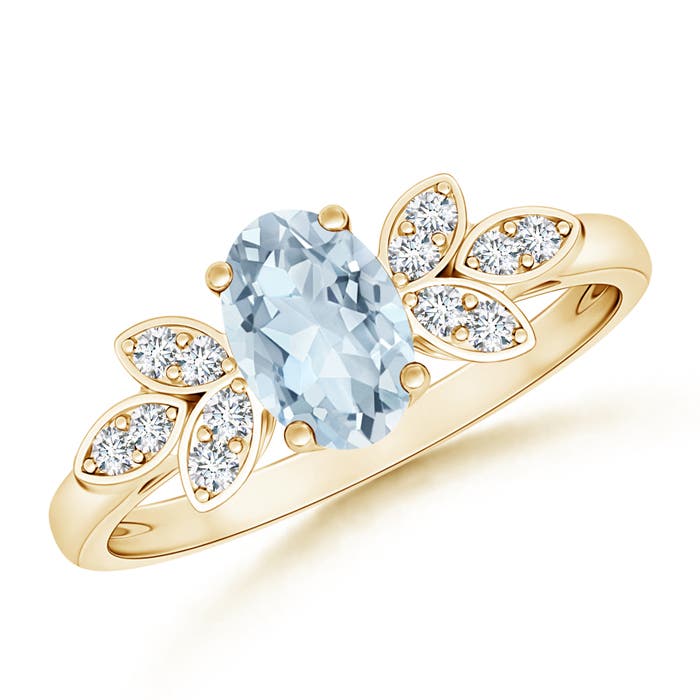 A - Aquamarine / 0.7 CT / 14 KT Yellow Gold