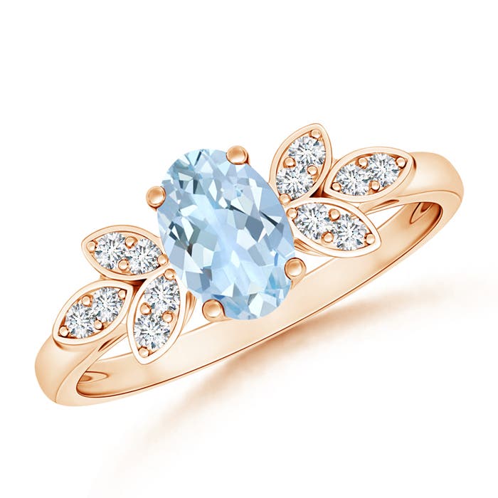 AA - Aquamarine / 0.7 CT / 14 KT Rose Gold