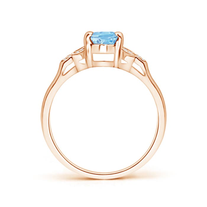 AAAA - Aquamarine / 0.7 CT / 14 KT Rose Gold