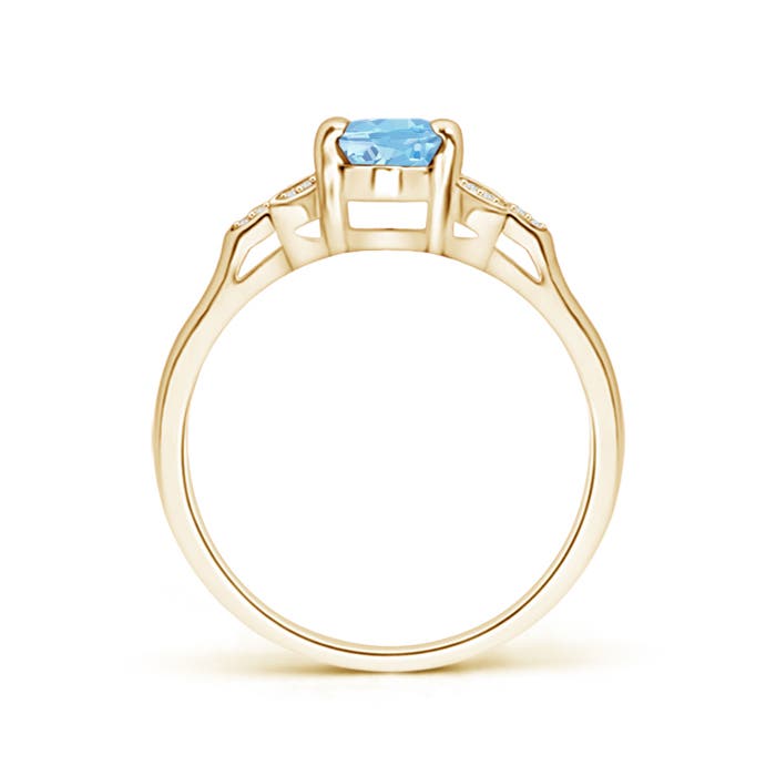 AAAA - Aquamarine / 0.7 CT / 14 KT Yellow Gold