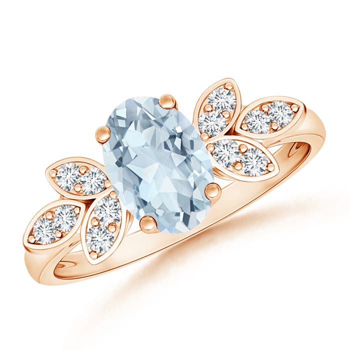 A - Aquamarine / 1.12 CT / 14 KT Rose Gold