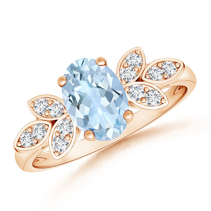 AA - Aquamarine / 1.12 CT / 14 KT Rose Gold