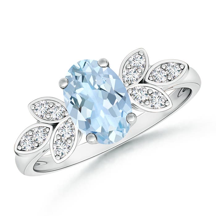 AA - Aquamarine / 1.12 CT / 14 KT White Gold