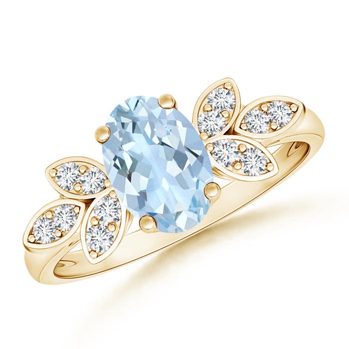 AA - Aquamarine / 1.12 CT / 14 KT Yellow Gold