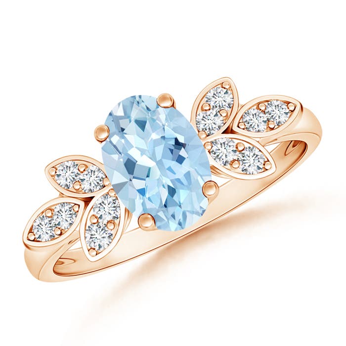 AAA - Aquamarine / 1.12 CT / 14 KT Rose Gold