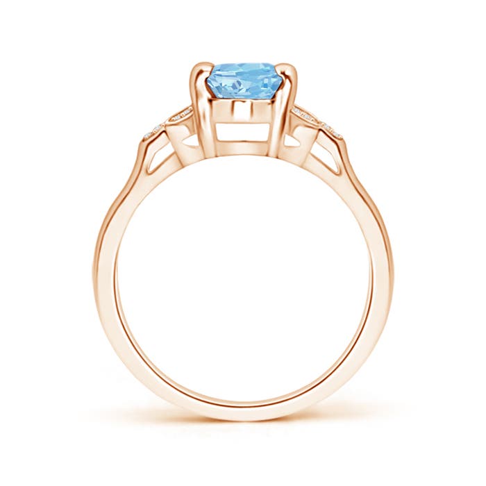 AAAA - Aquamarine / 1.12 CT / 14 KT Rose Gold