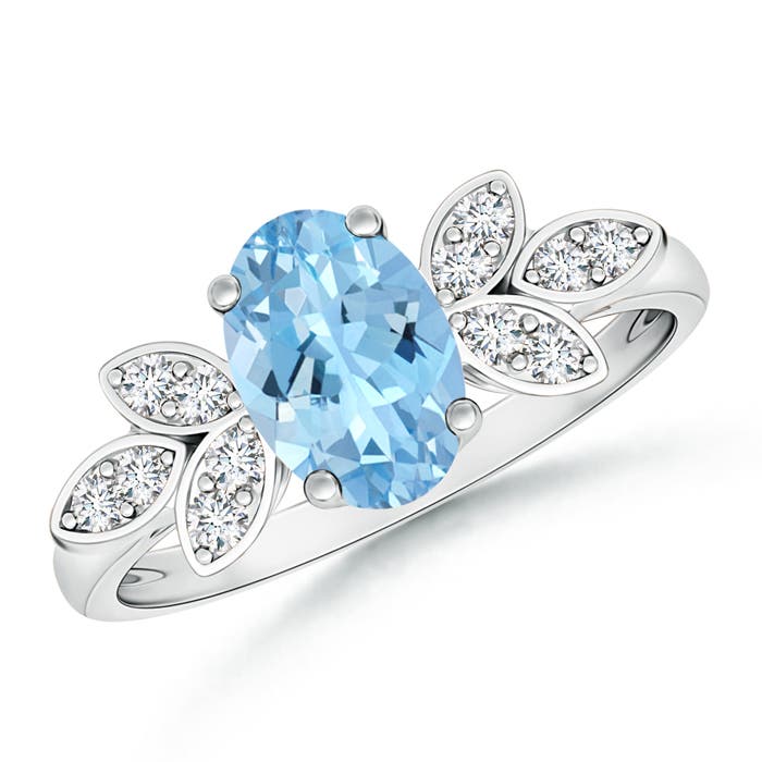 AAAA - Aquamarine / 1.12 CT / 14 KT White Gold