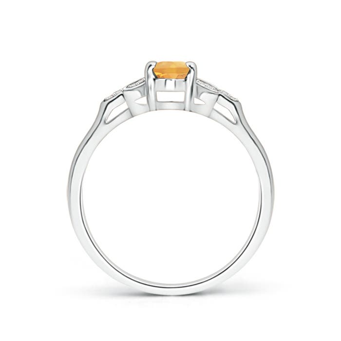 A - Citrine / 0.46 CT / 14 KT White Gold