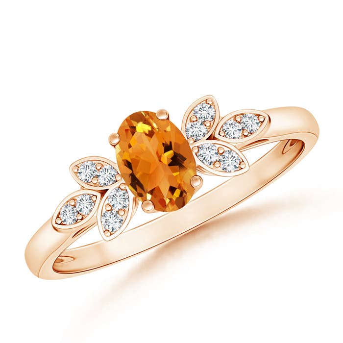 AAA - Citrine / 0.46 CT / 14 KT Rose Gold