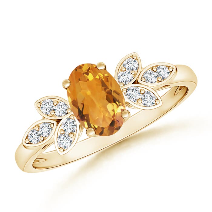 AA - Citrine / 0.85 CT / 14 KT Yellow Gold