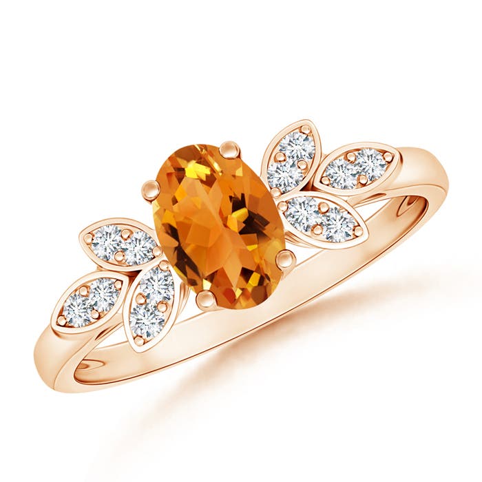 AAA - Citrine / 0.85 CT / 14 KT Rose Gold