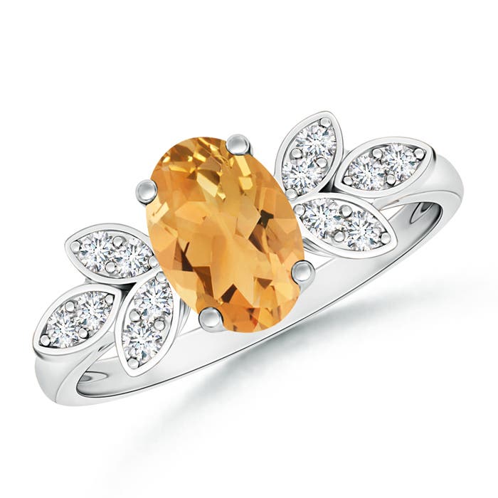 A - Citrine / 1.22 CT / 14 KT White Gold