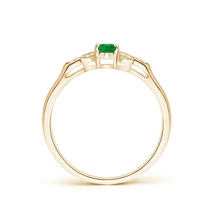 AAA - Emerald / 0.26 CT / 14 KT Yellow Gold