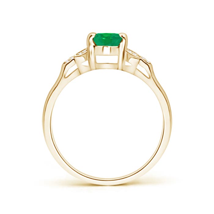 AA - Emerald / 0.76 CT / 14 KT Yellow Gold