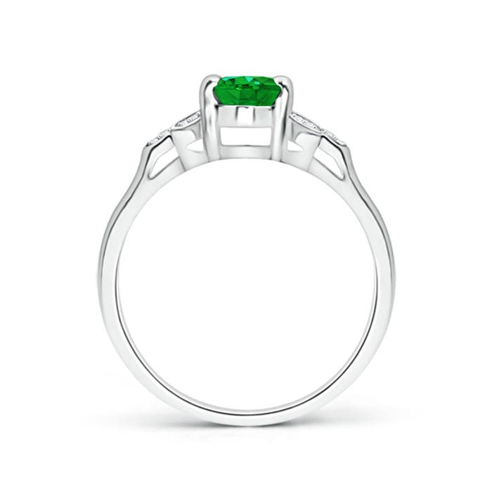 AAAA - Emerald / 0.76 CT / 14 KT White Gold