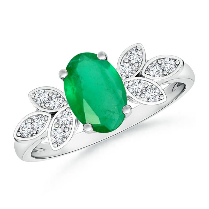 A - Emerald / 1.22 CT / 14 KT White Gold