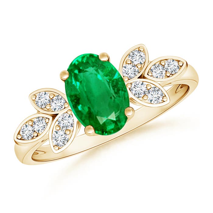 AAA - Emerald / 1.22 CT / 14 KT Yellow Gold