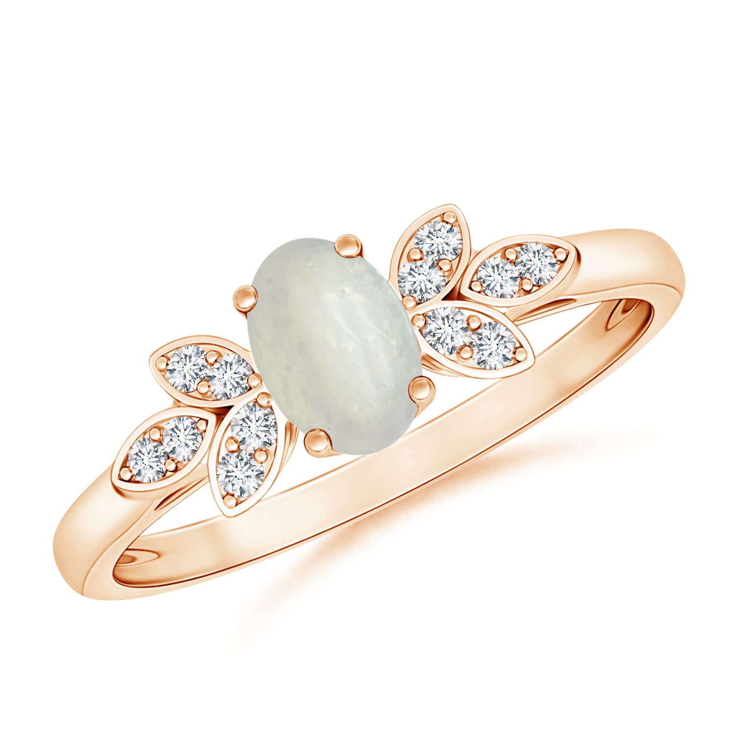 A - Moonstone / 0.43 CT / 14 KT Rose Gold