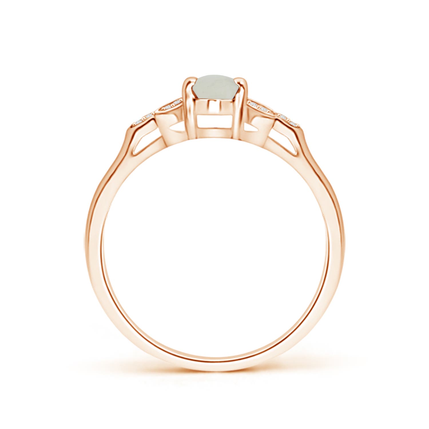 A - Moonstone / 0.43 CT / 14 KT Rose Gold