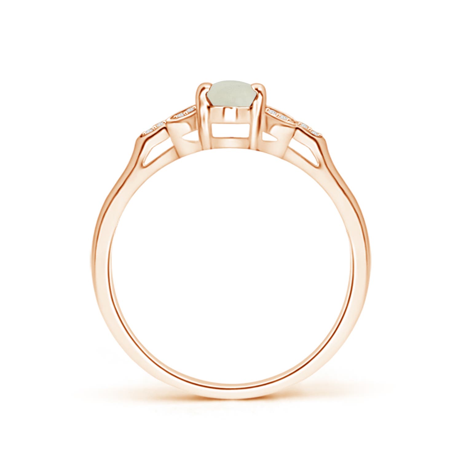 AA - Moonstone / 0.43 CT / 14 KT Rose Gold