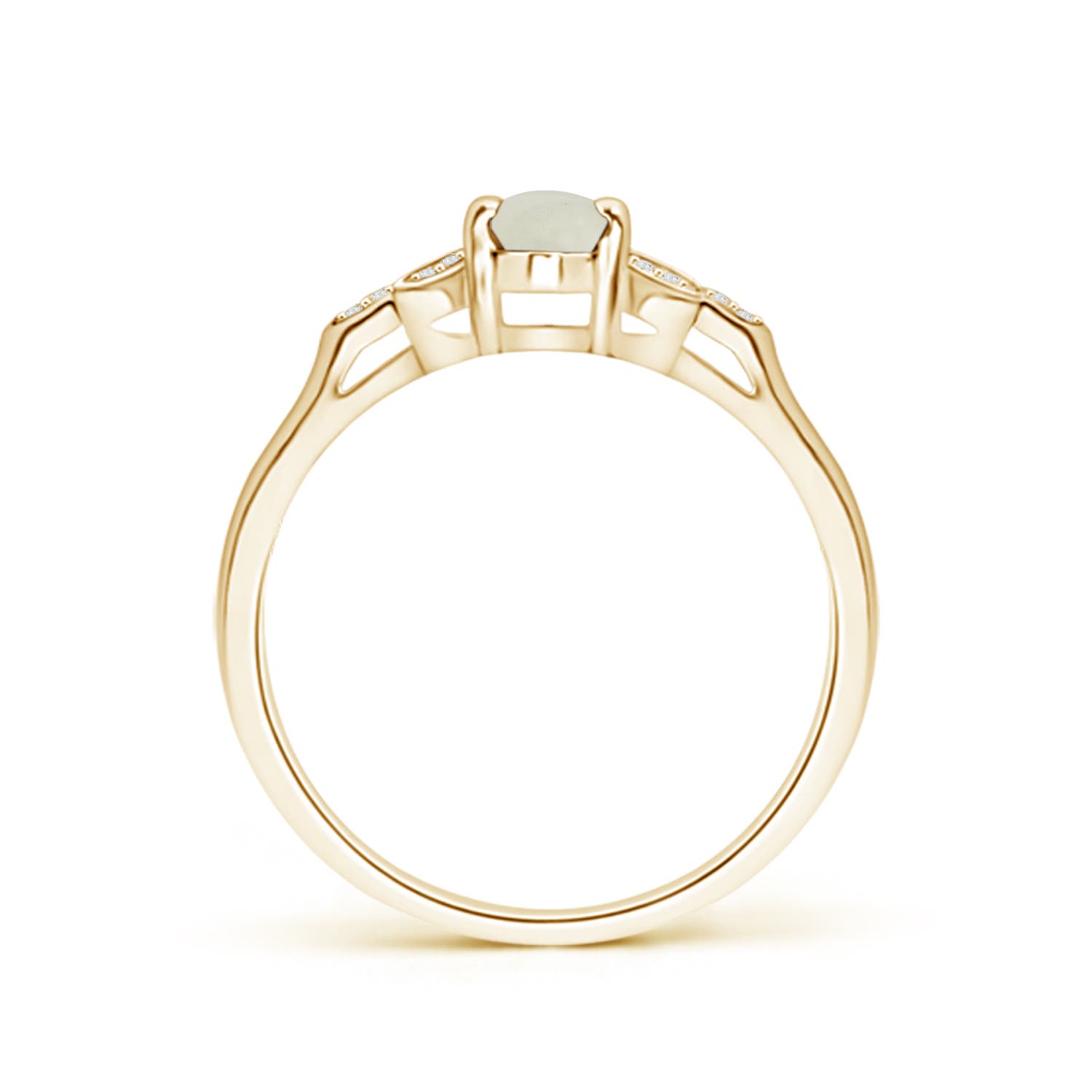 AA - Moonstone / 0.43 CT / 14 KT Yellow Gold