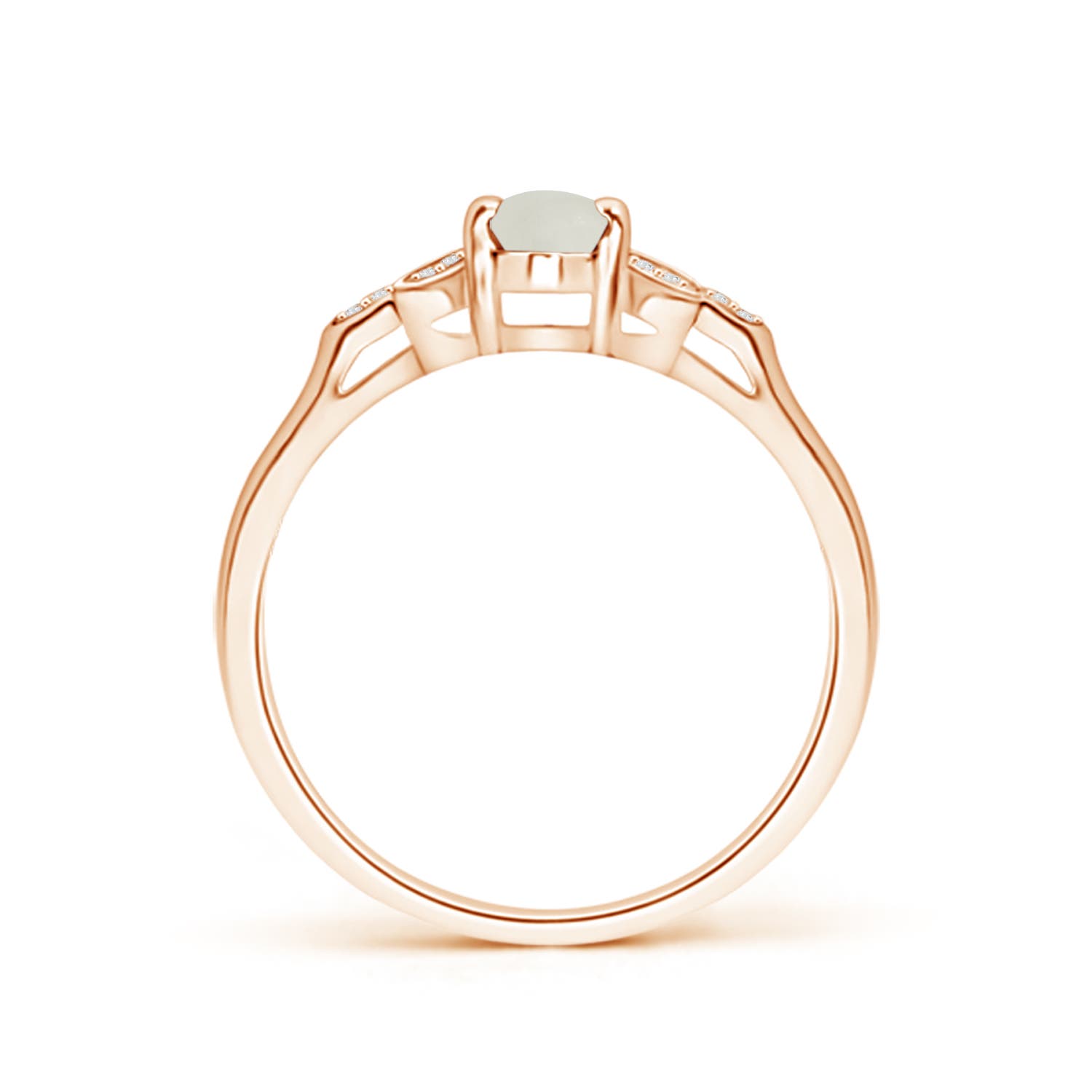 AAA - Moonstone / 0.43 CT / 14 KT Rose Gold