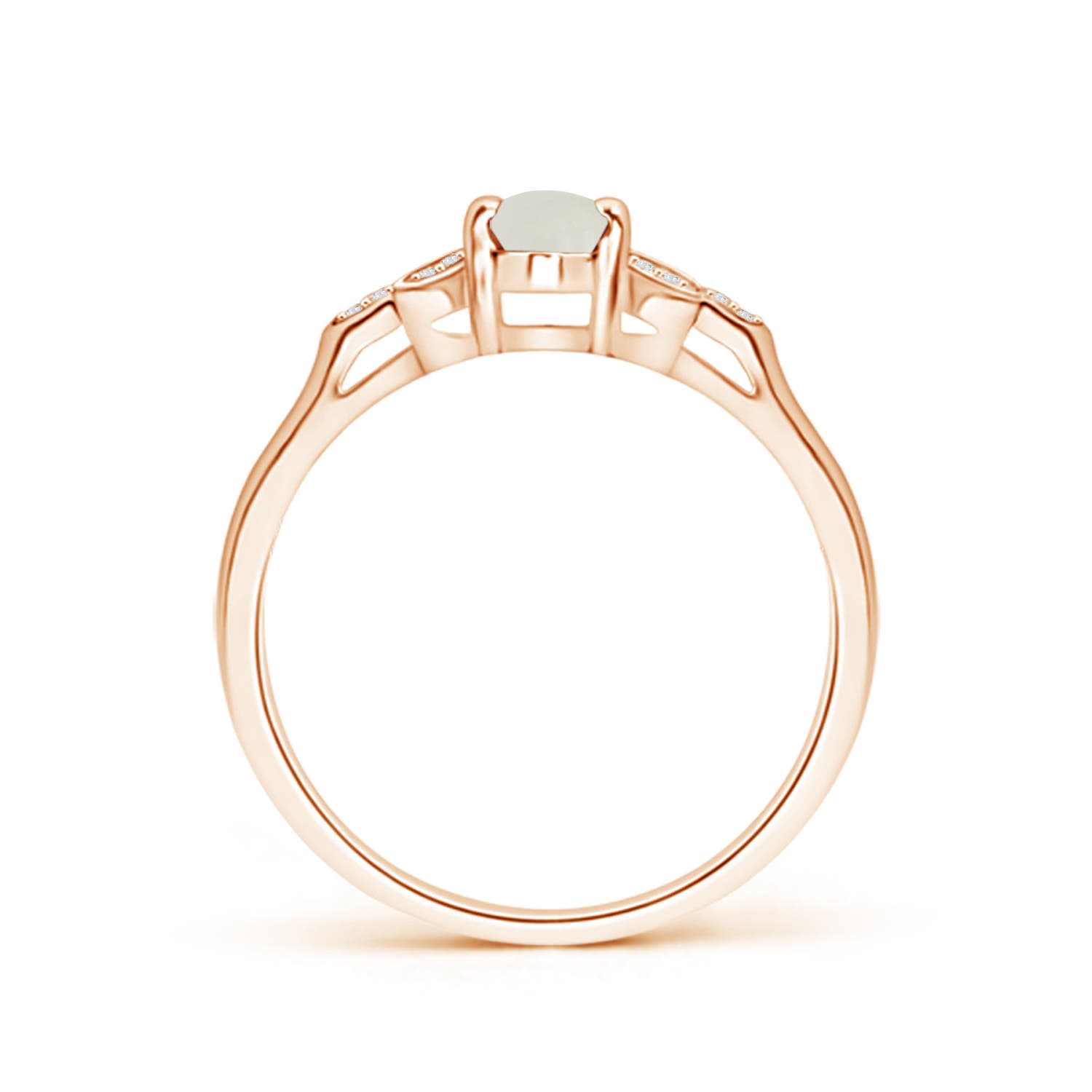 AAAA - Moonstone / 0.43 CT / 14 KT Rose Gold