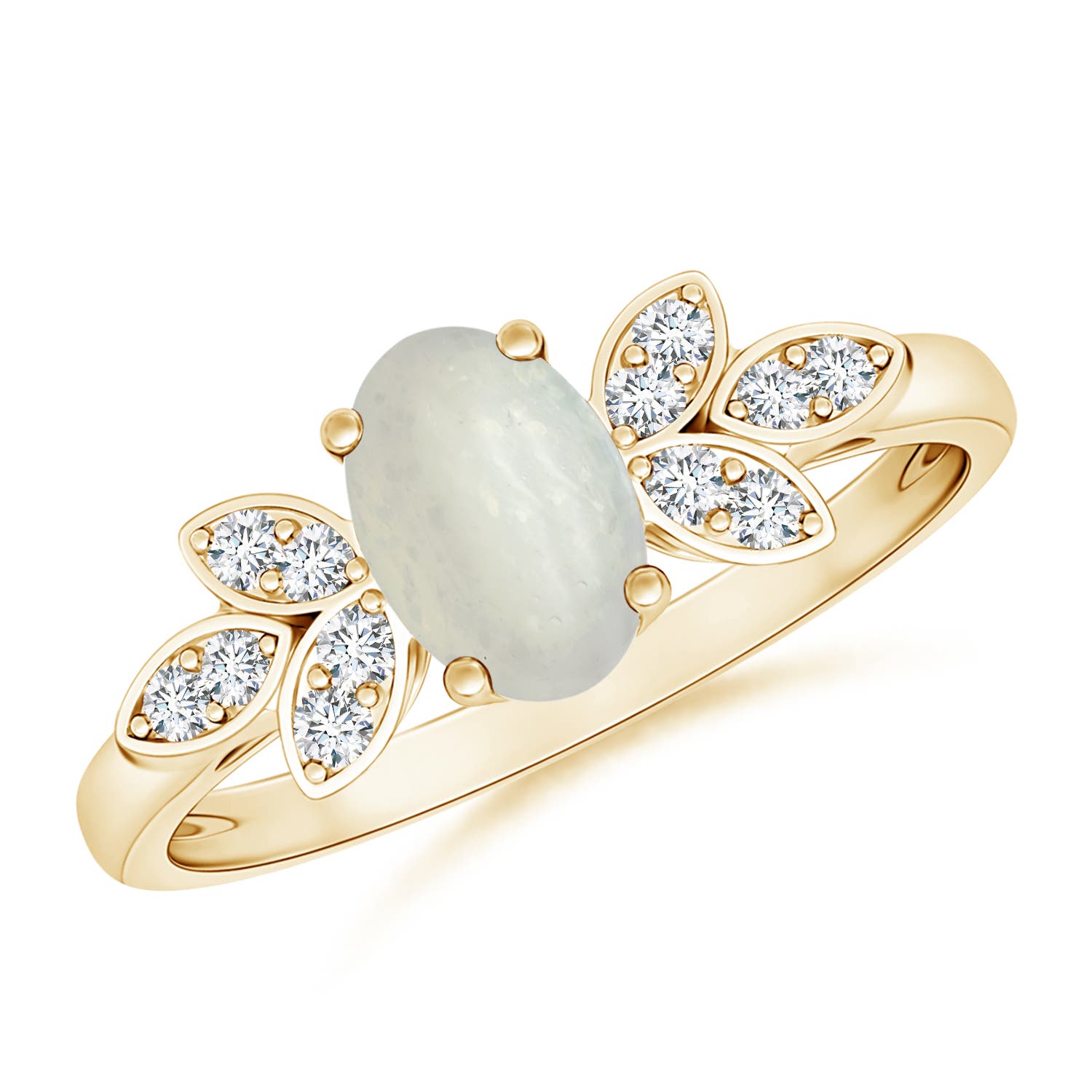 A - Moonstone / 0.78 CT / 14 KT Yellow Gold