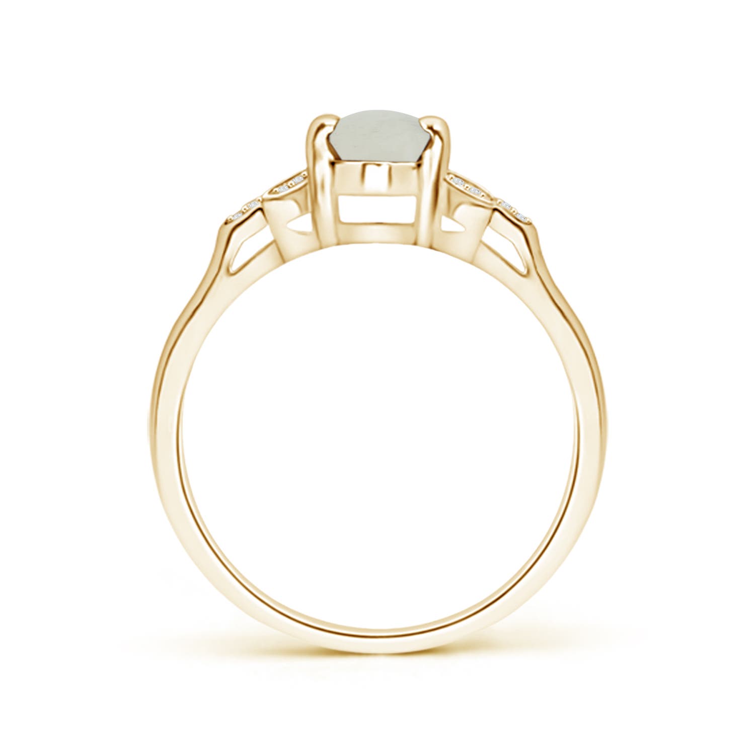 A - Moonstone / 0.78 CT / 14 KT Yellow Gold