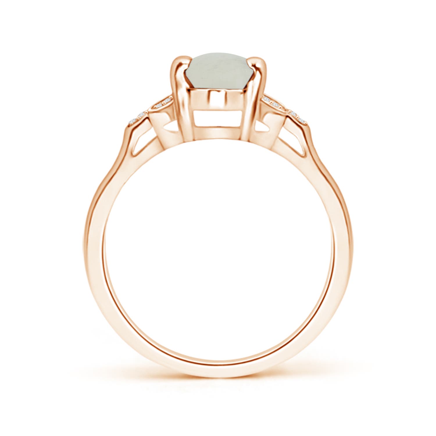 A - Moonstone / 1.22 CT / 14 KT Rose Gold