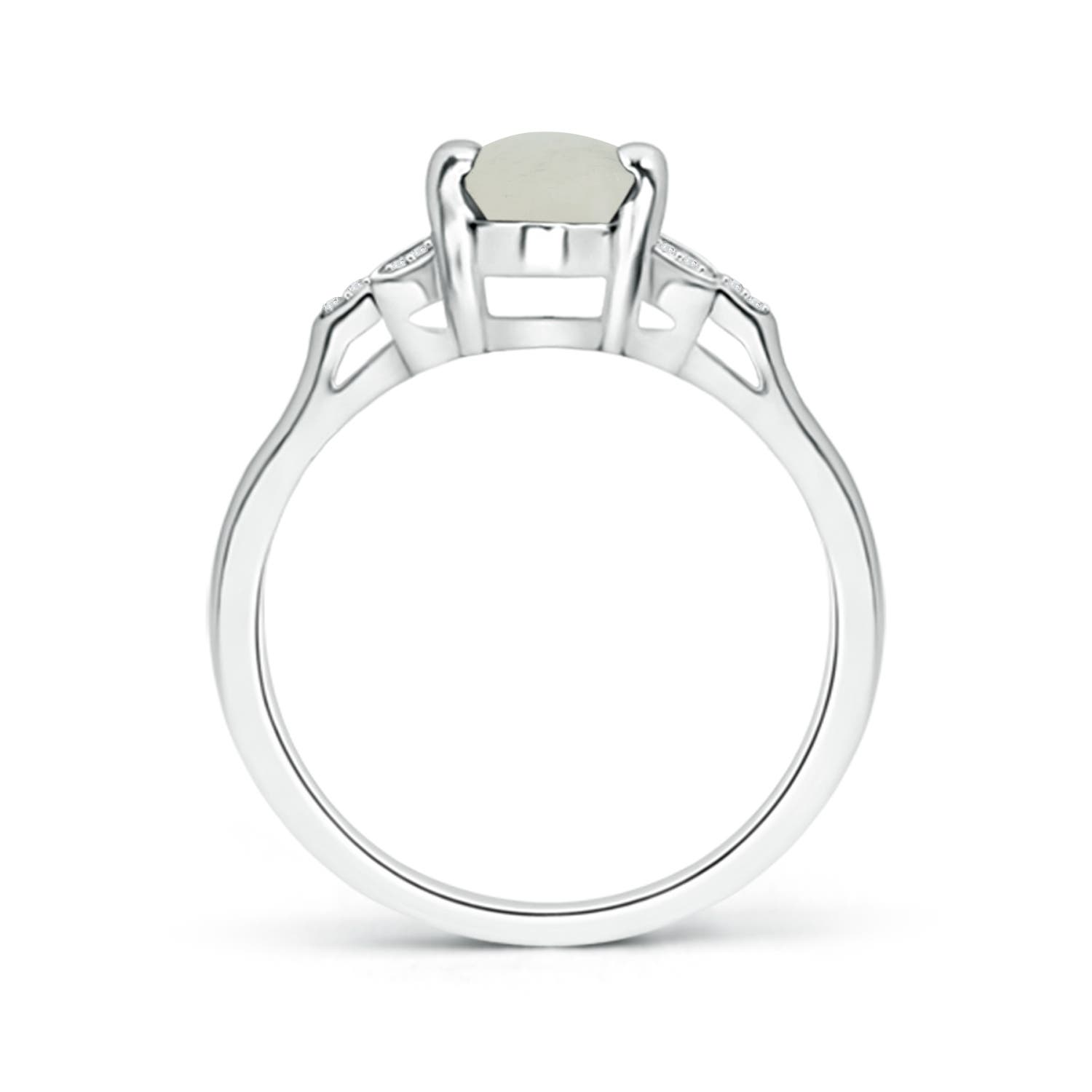 A - Moonstone / 1.22 CT / 14 KT White Gold