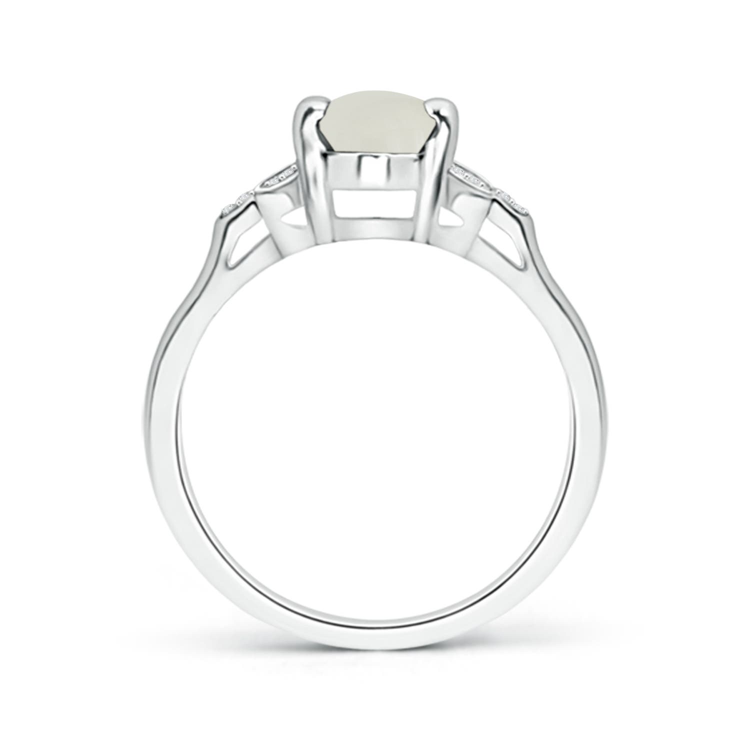 AAAA - Moonstone / 1.22 CT / 14 KT White Gold