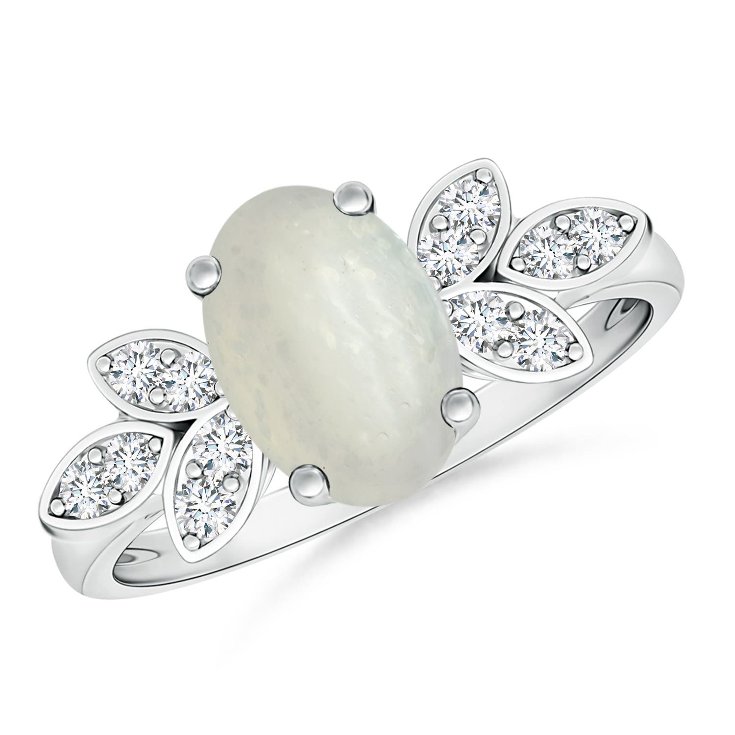 A - Moonstone / 1.84 CT / 14 KT White Gold