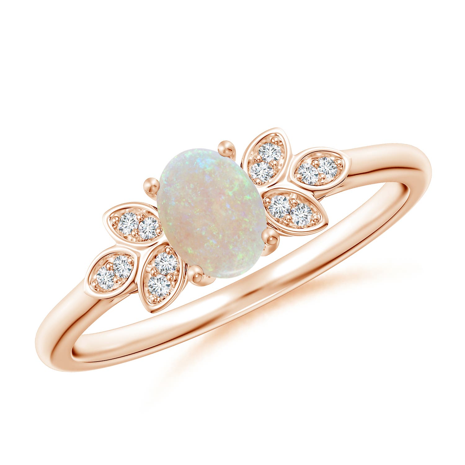 AA - Opal / 0.34 CT / 14 KT Rose Gold