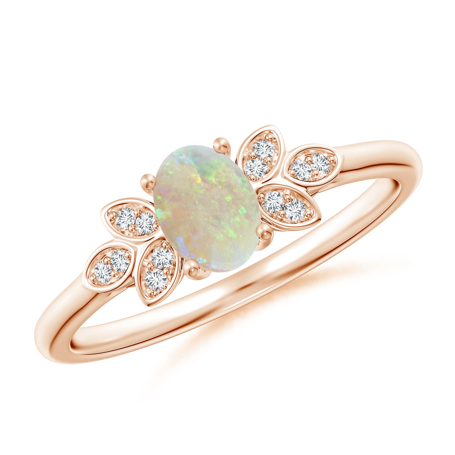 AAA - Opal / 0.34 CT / 14 KT Rose Gold