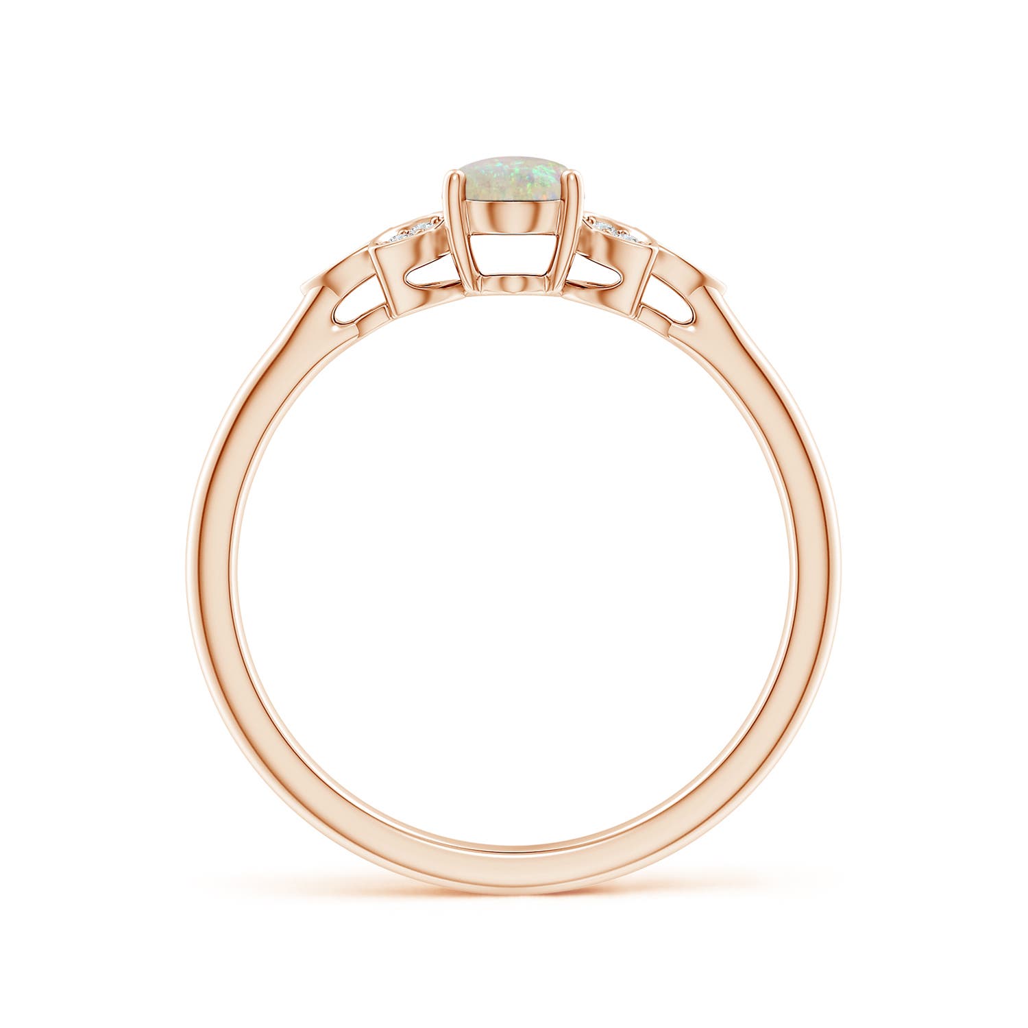 AAA - Opal / 0.34 CT / 14 KT Rose Gold