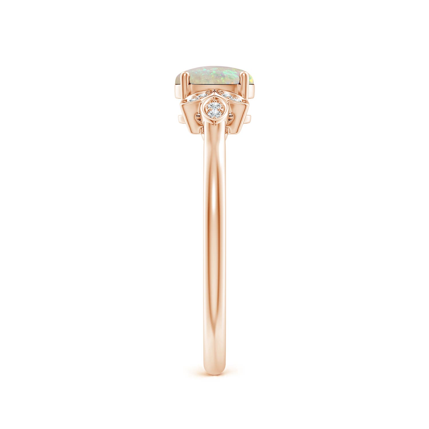 AAA - Opal / 0.34 CT / 14 KT Rose Gold