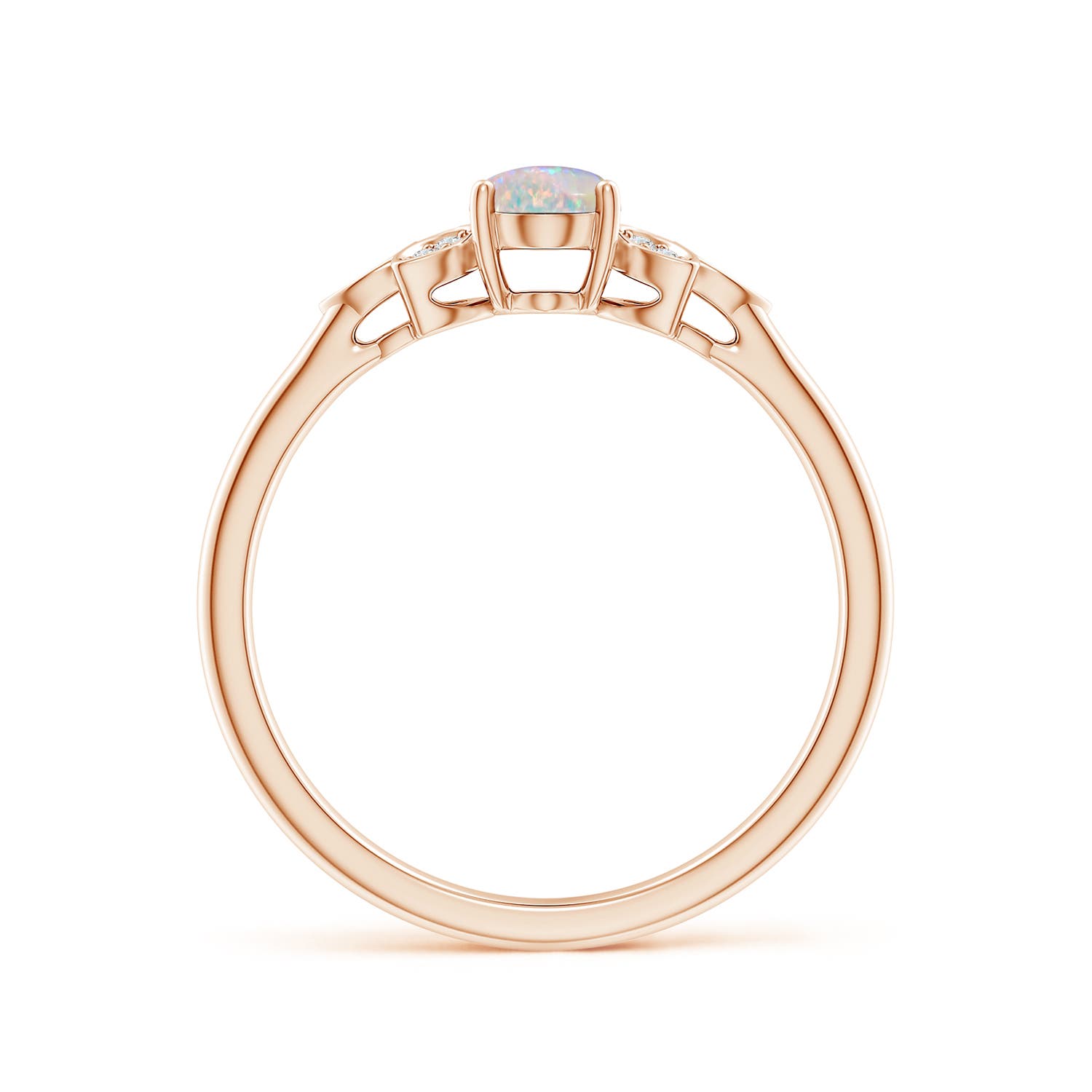 AAAA - Opal / 0.34 CT / 14 KT Rose Gold