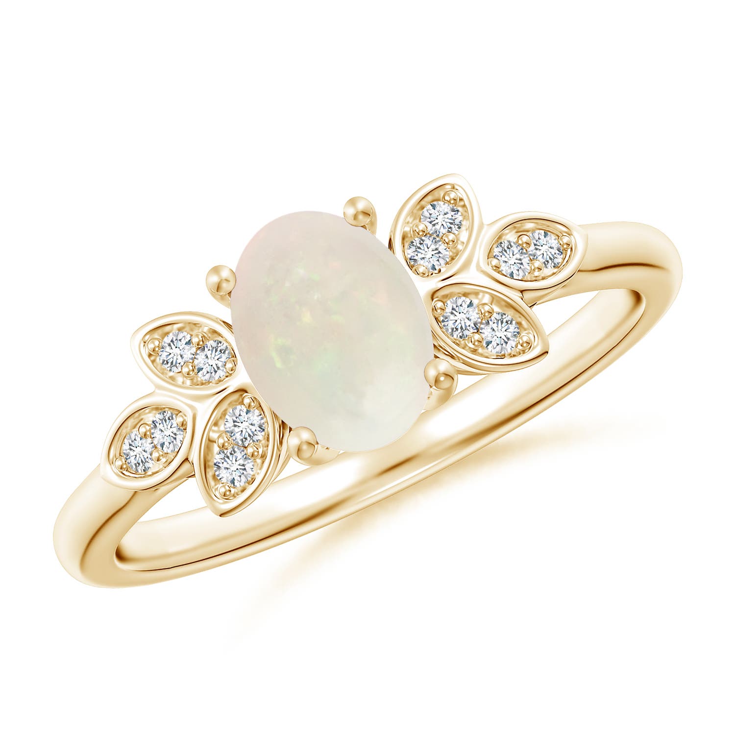 A - Opal / 0.55 CT / 14 KT Yellow Gold