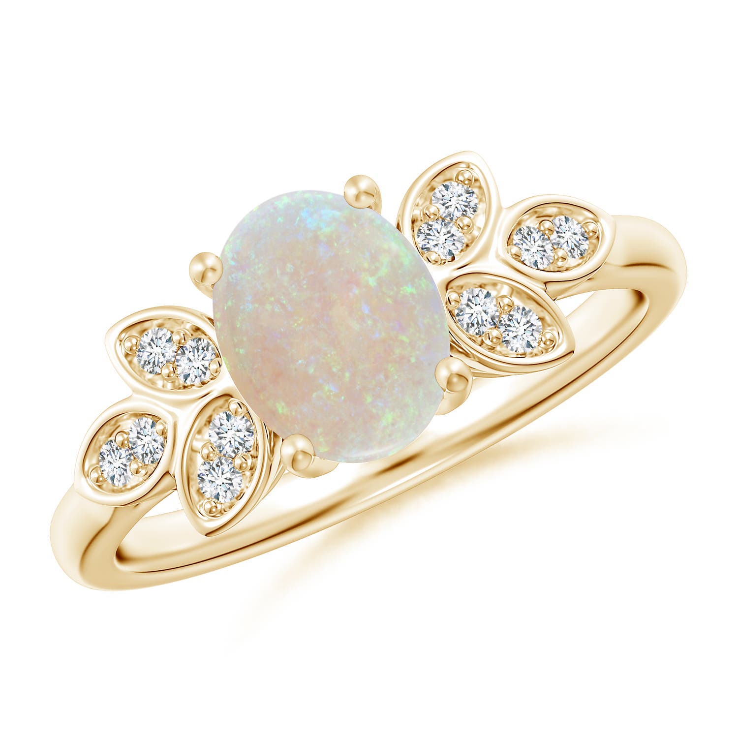 AA - Opal / 0.92 CT / 14 KT Yellow Gold