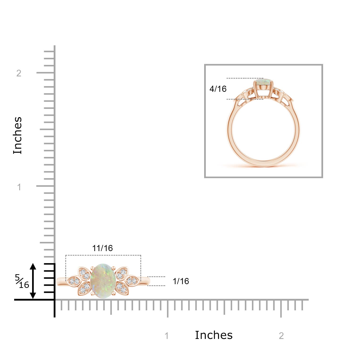 AAA - Opal / 0.92 CT / 14 KT Rose Gold