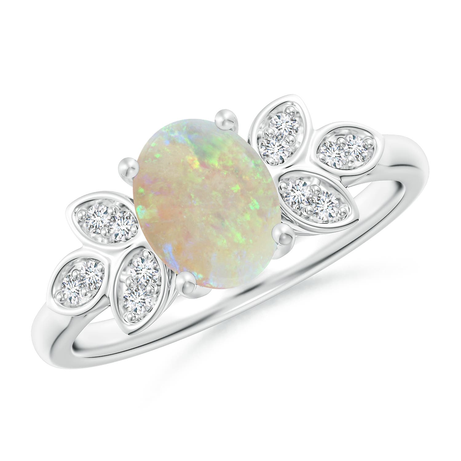 AAA - Opal / 0.92 CT / 14 KT White Gold