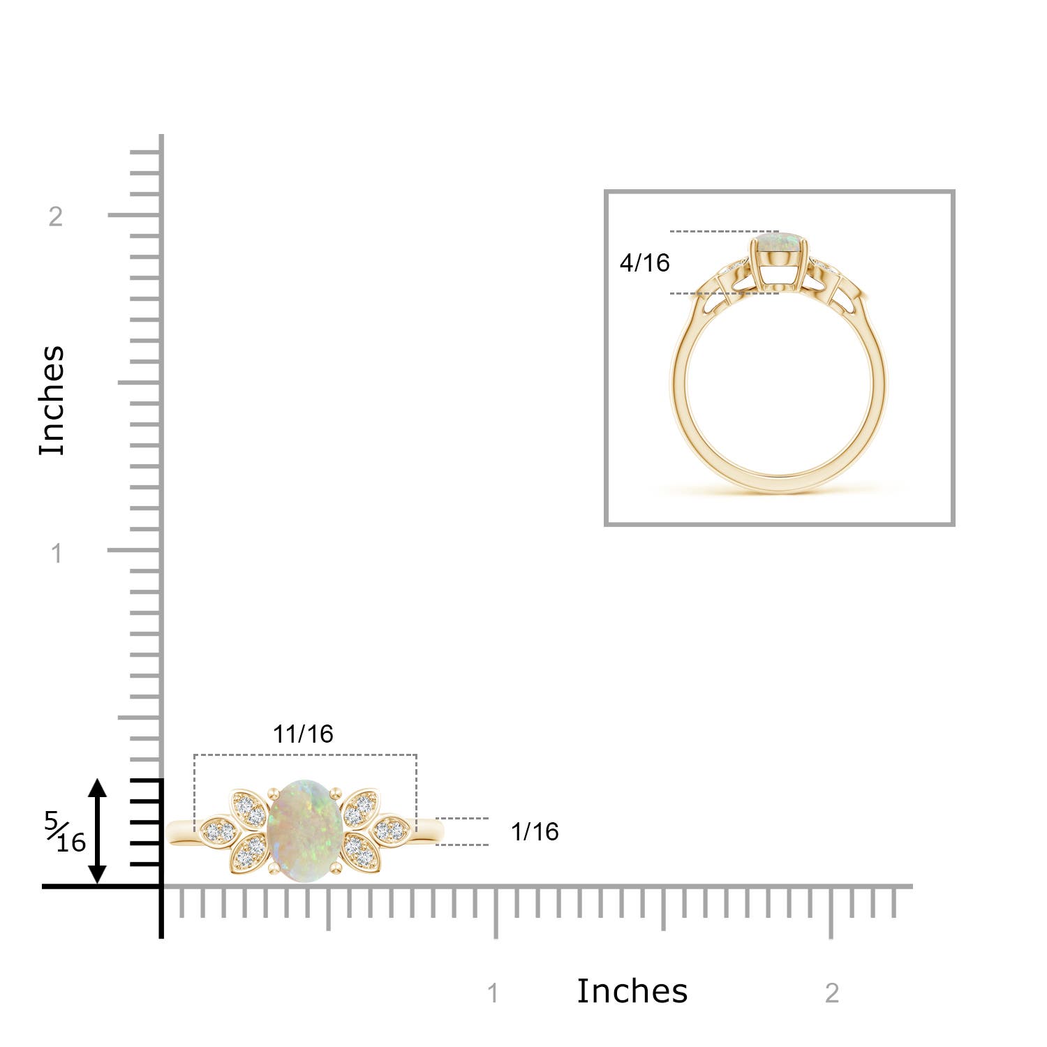 AAA - Opal / 0.92 CT / 14 KT Yellow Gold