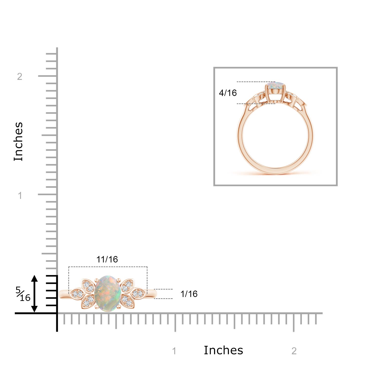 AAAA - Opal / 0.92 CT / 14 KT Rose Gold