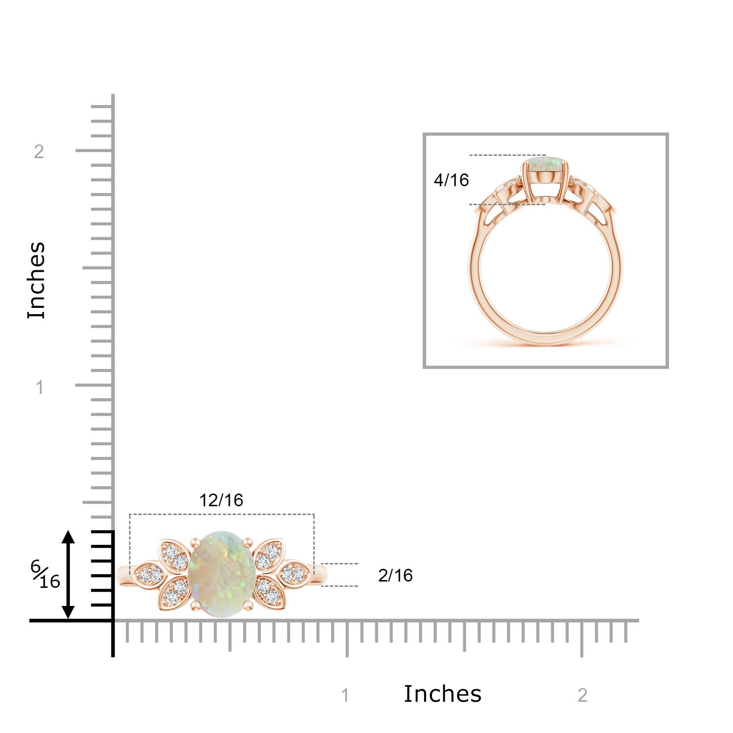 AAA - Opal / 1.24 CT / 14 KT Rose Gold