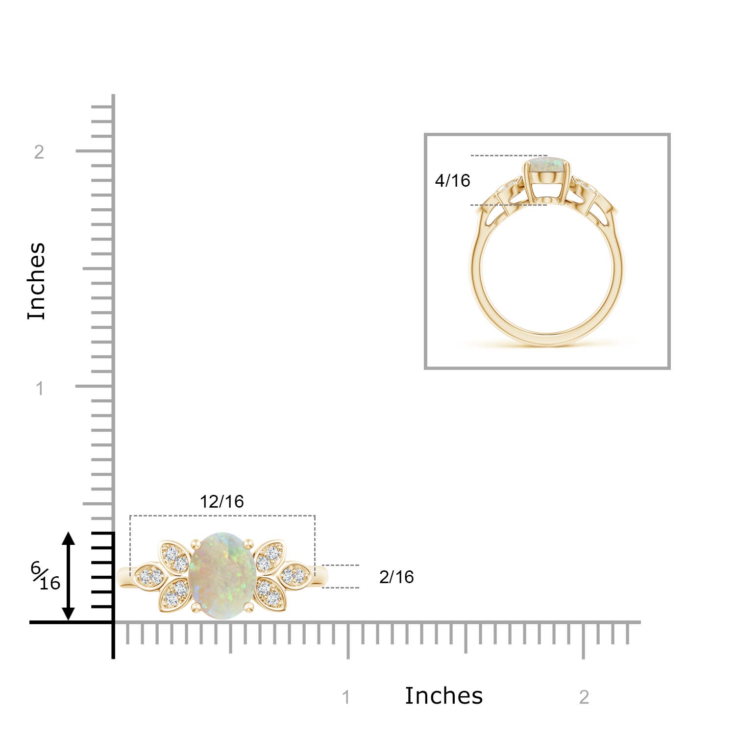 AAA - Opal / 1.24 CT / 14 KT Yellow Gold