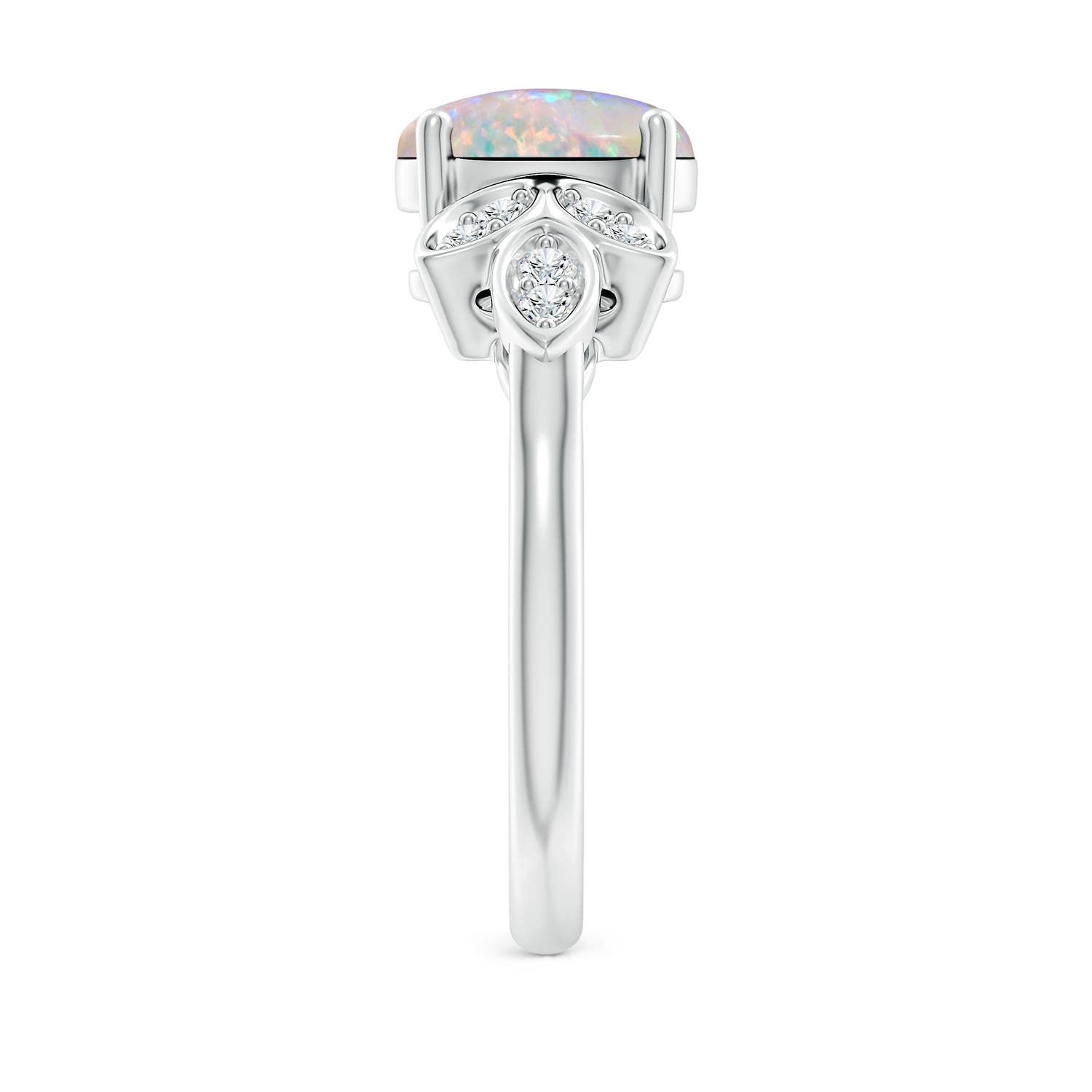 AAAA - Opal / 1.24 CT / 14 KT White Gold