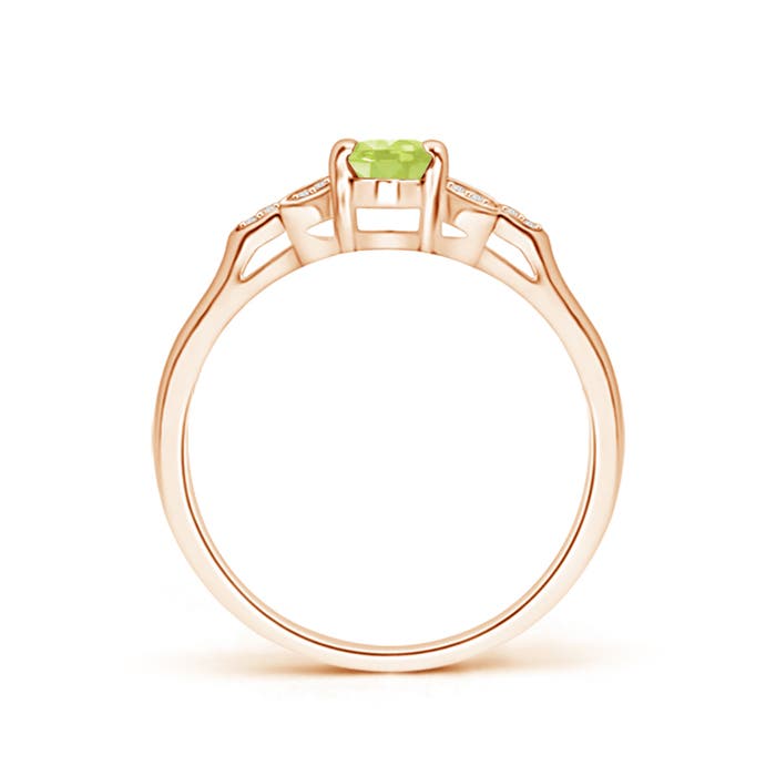 A - Peridot / 0.54 CT / 14 KT Rose Gold