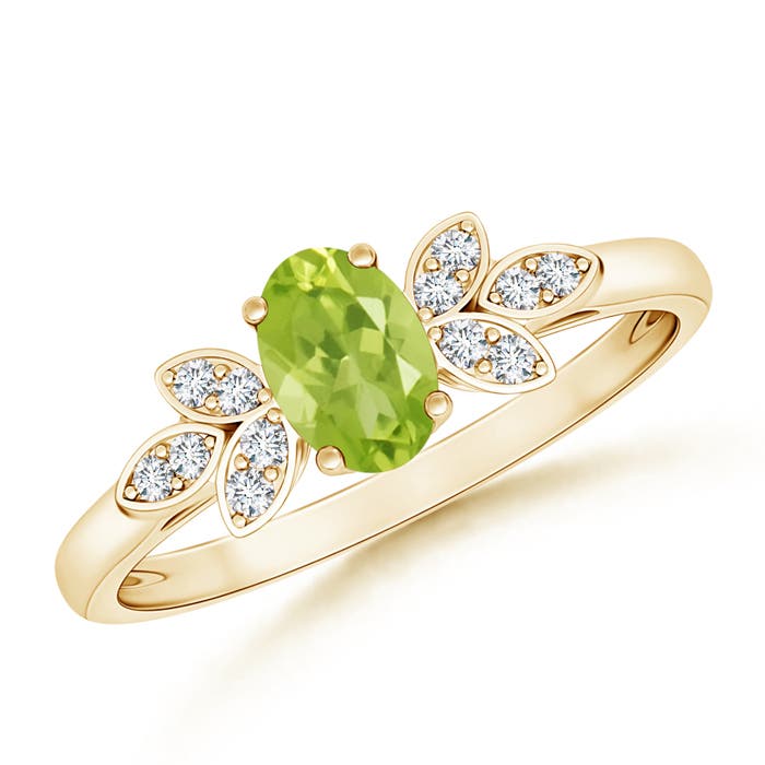 AA - Peridot / 0.54 CT / 14 KT Yellow Gold