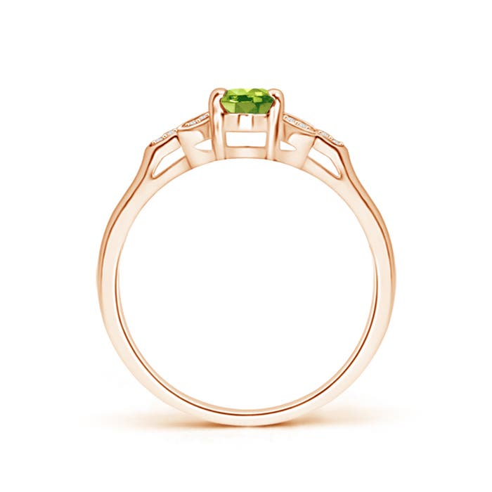 AAA - Peridot / 0.54 CT / 14 KT Rose Gold